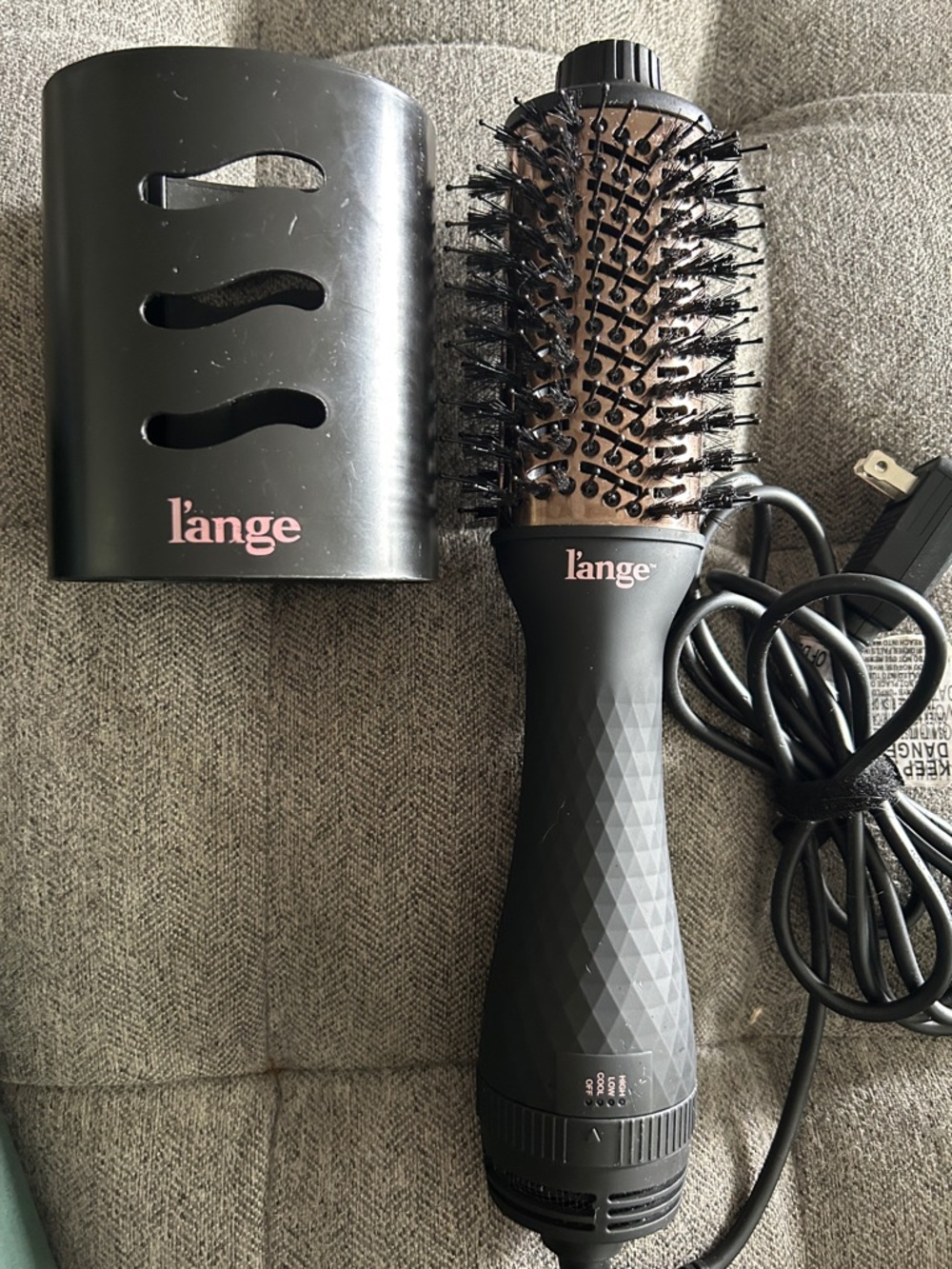 Lange Black and Rose Gold Hot Air Round Styling Brush